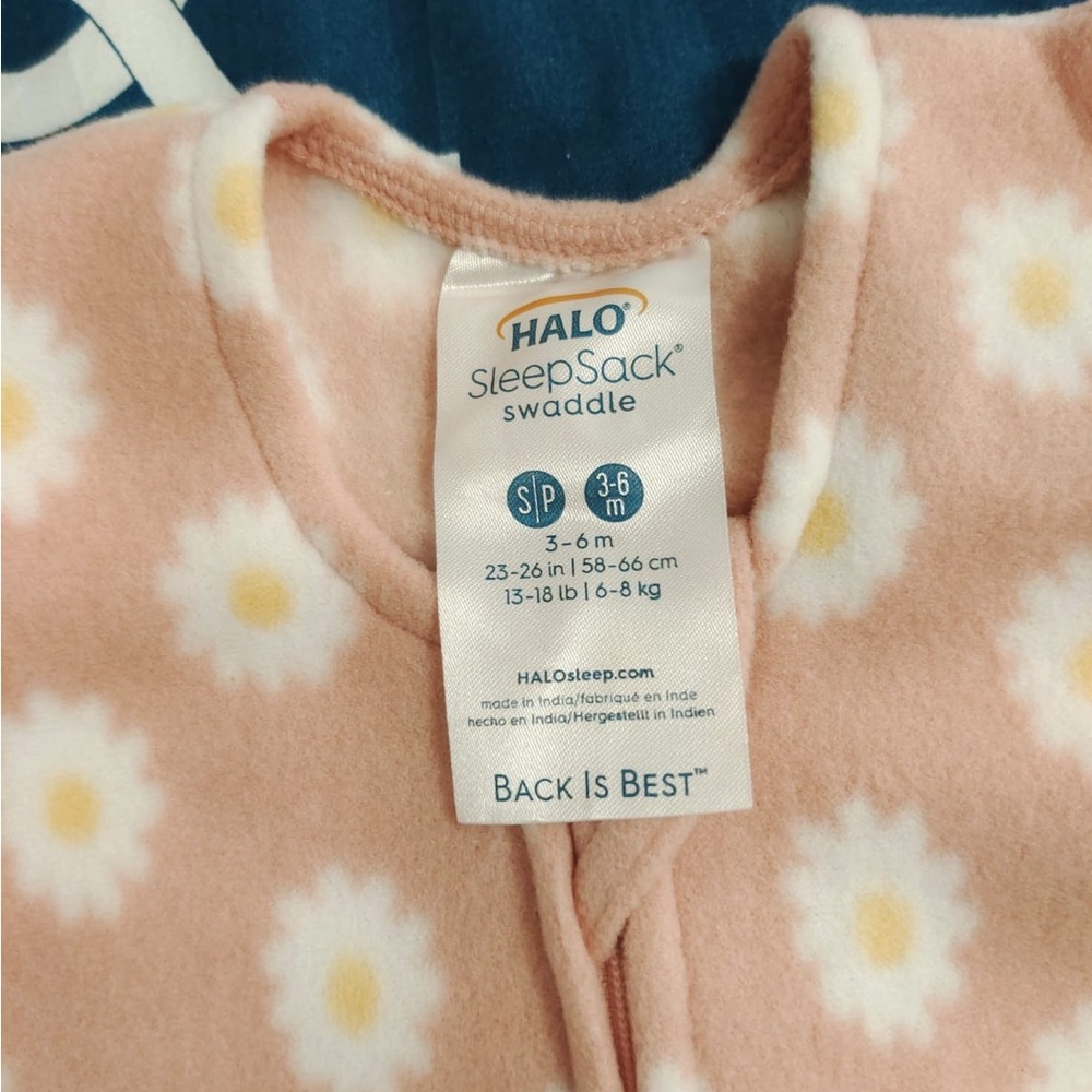 NWOT HALO Micro-Fleece Sleepsack Swaddle,3-Way Swaddle Blanket 3-6months - Picture 5 of 7